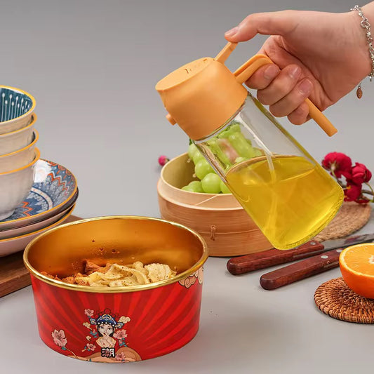 2-in-1 Oil Dispenser and Sprayer – Precision Control for Cooking and Grilling