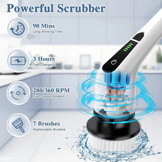 9-in-1 Electric Cleaning Brush – All-in-One Power Scrubber for Effortless Cleaning