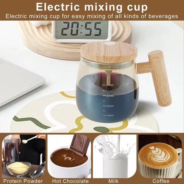 Automatic USB Rechargeable Coffee & Drink Mixer Pot – Blend Anywhere, Anytime!