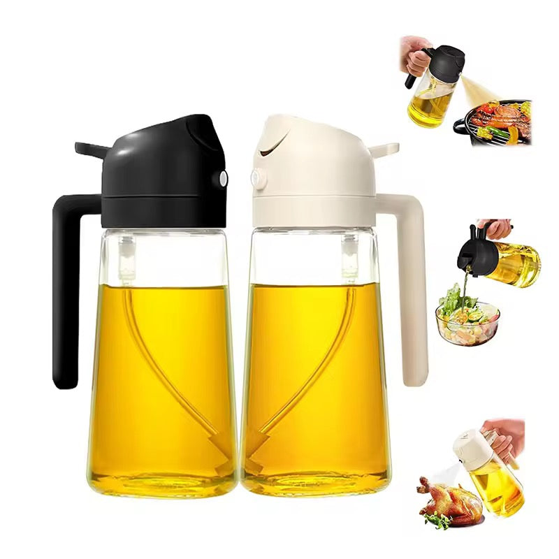 2-in-1 Oil Dispenser and Sprayer – Precision Control for Cooking and Grilling