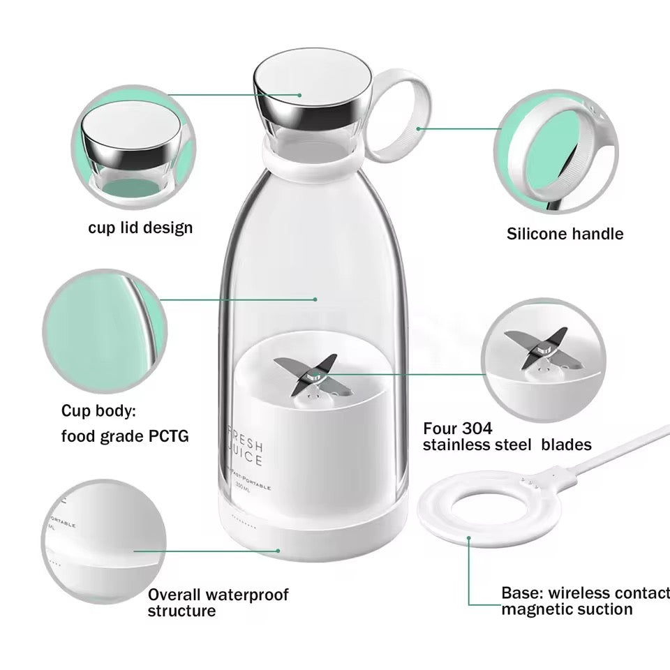Fresh Juice Portable Mini Blender (380ml)