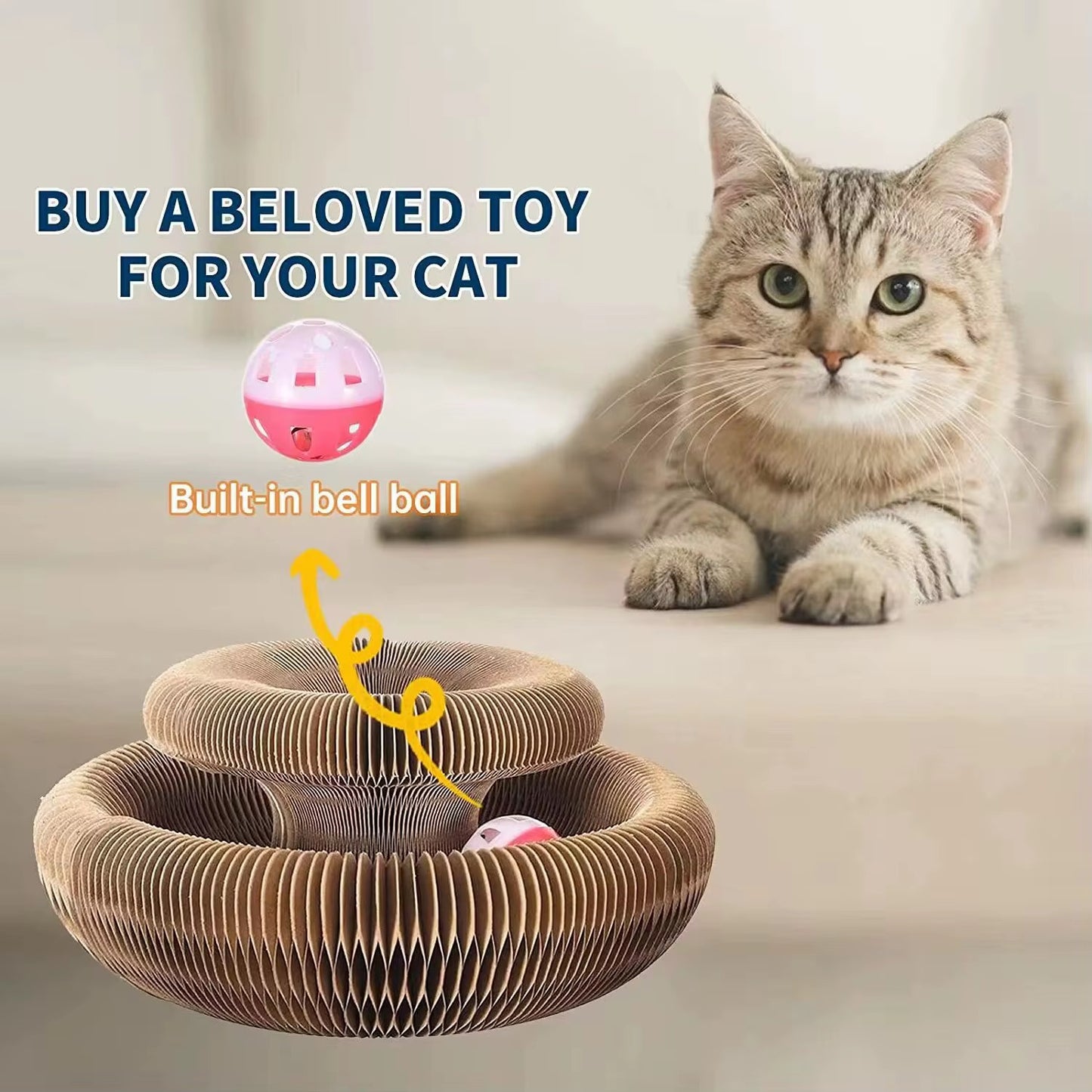 Foldable Magical Cat Scratch Toy – Shape-Shifting Fun for Your Feline! 🐱✨