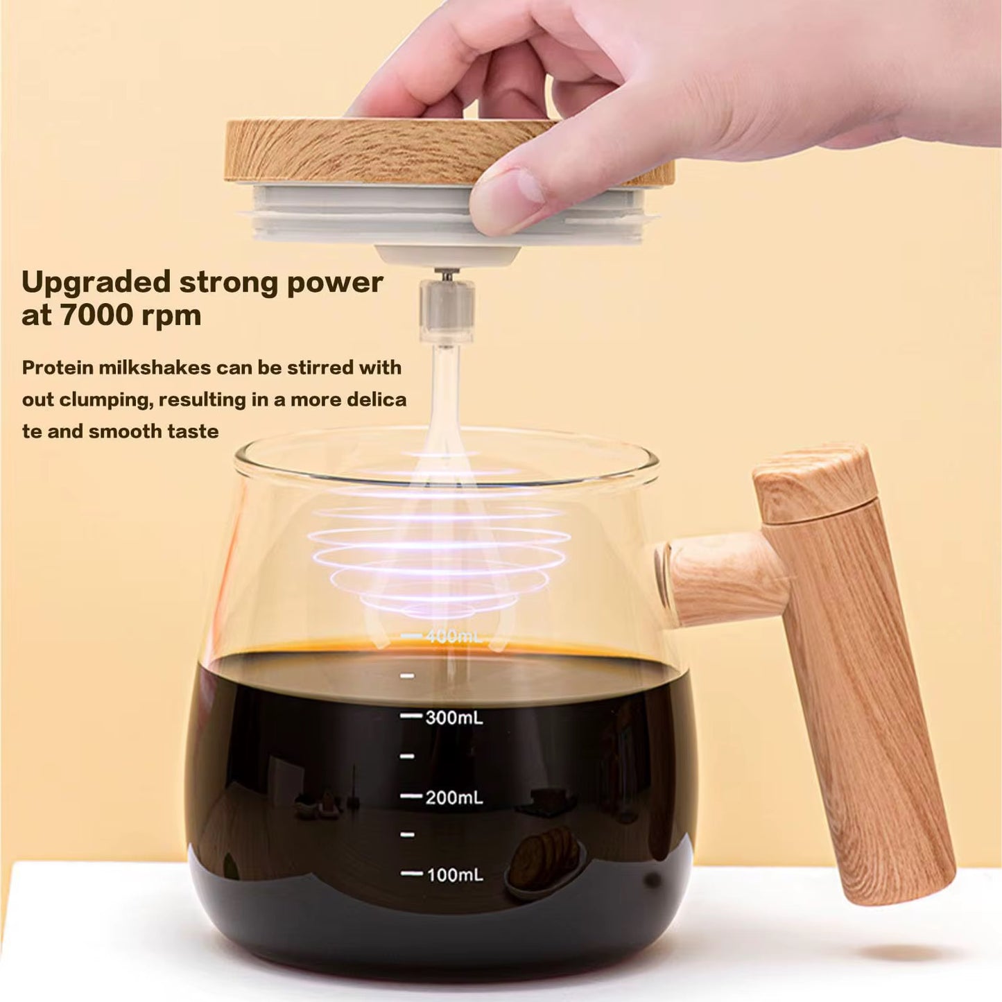 Automatic USB Rechargeable Coffee & Drink Mixer Pot – Blend Anywhere, Anytime!