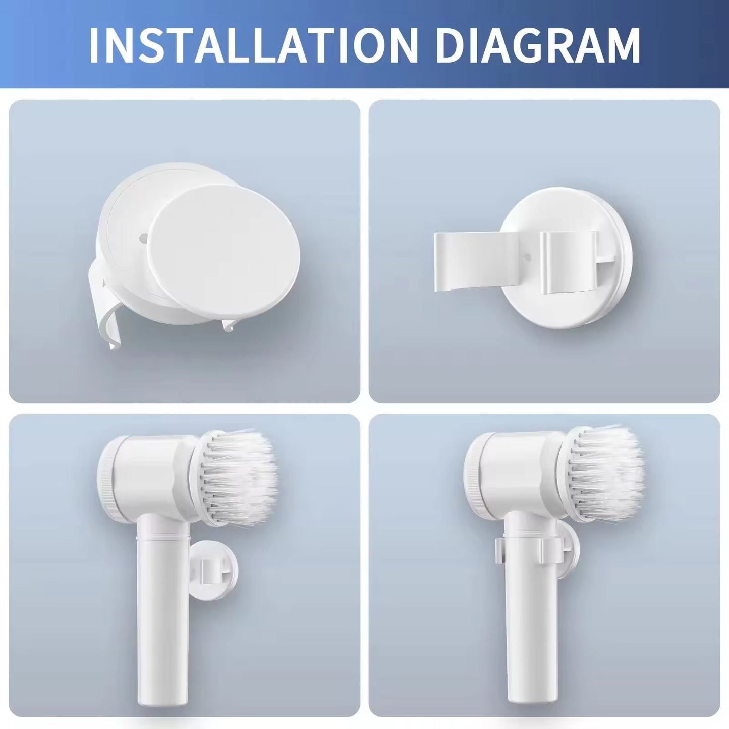 Rechargeable Electric Cleaning Brush – 5-in-1 Handheld Power Scrubber with Replaceable Heads