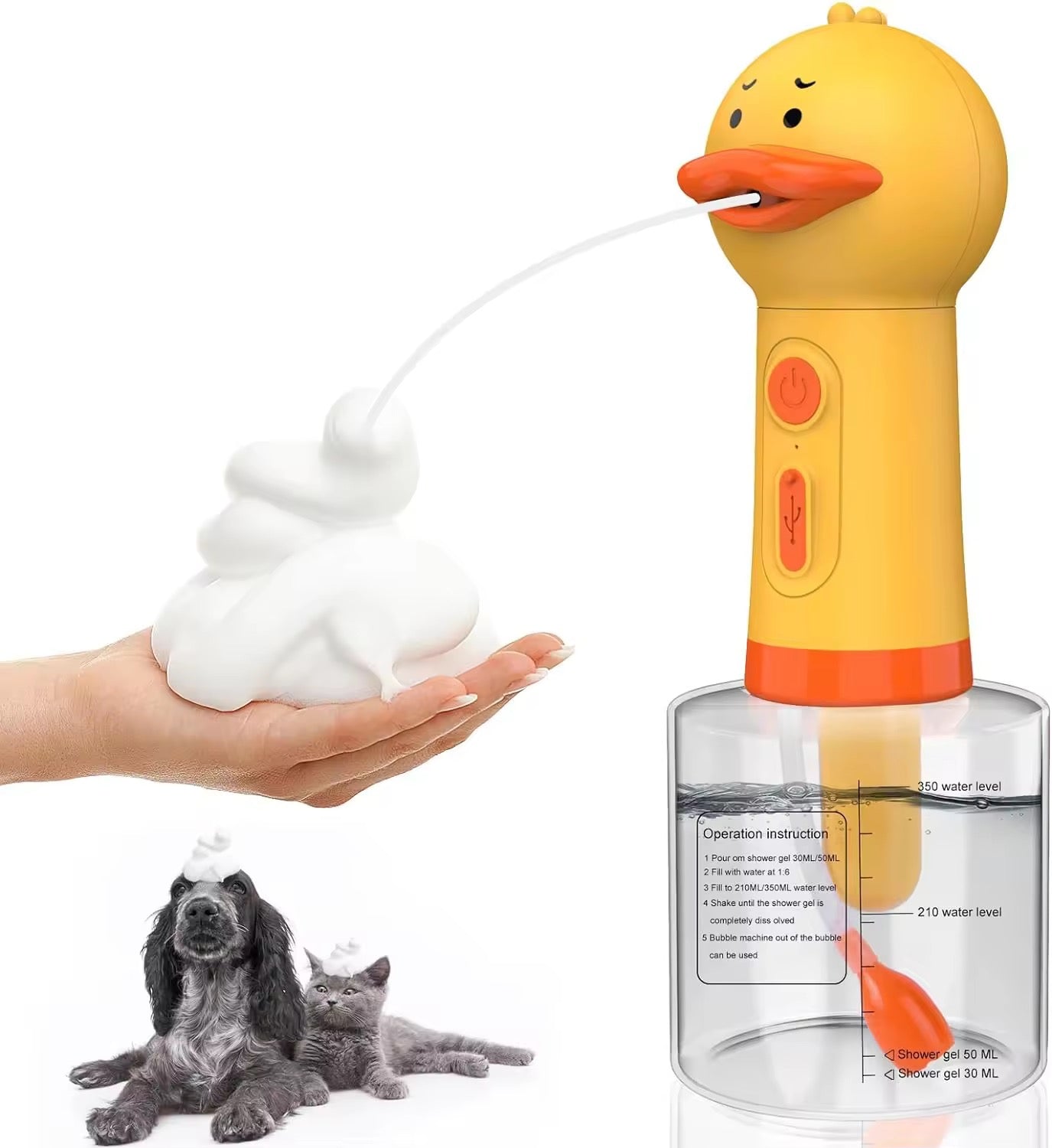 Automatic Pet Foam Dispenser – USB Rechargeable