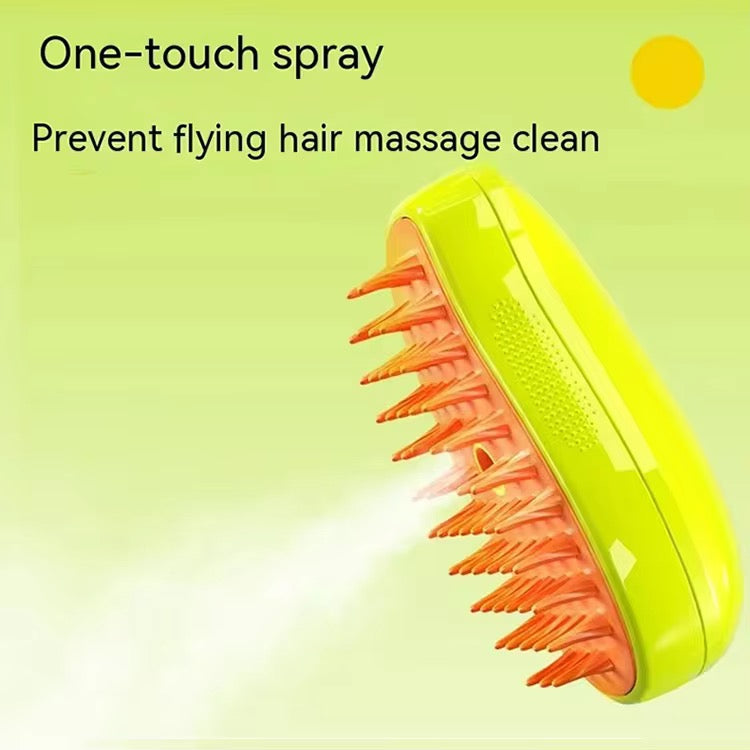2-in-1 Pet Steam Brush & Massager