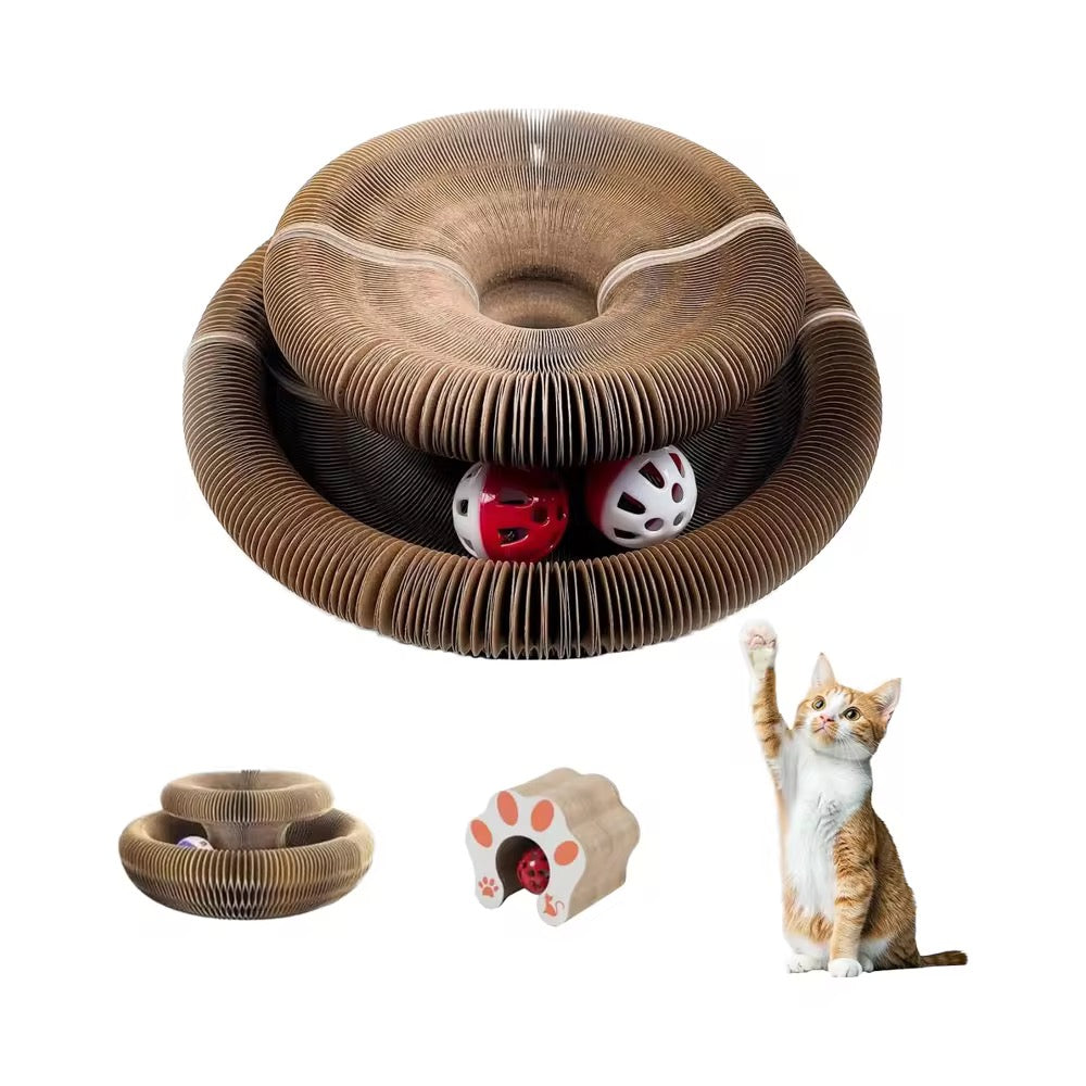 Foldable Magical Cat Scratch Toy – Shape-Shifting Fun for Your Feline! 🐱✨