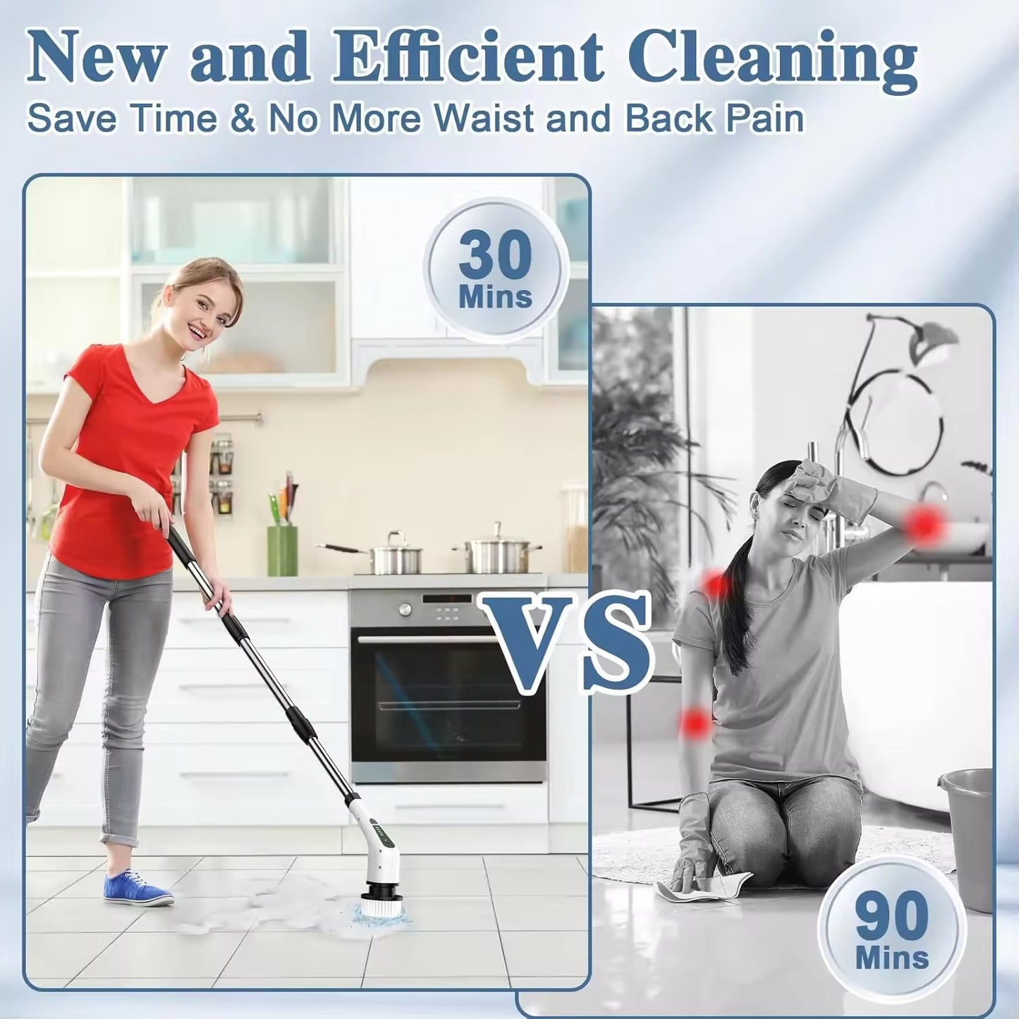 9-in-1 Electric Cleaning Brush – All-in-One Power Scrubber for Effortless Cleaning
