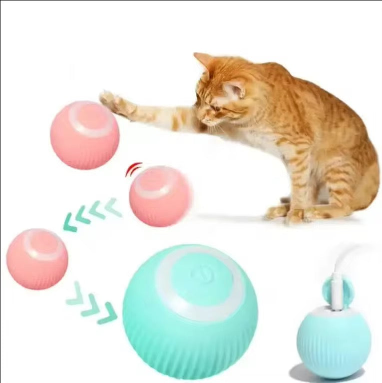 Rechargeable Smart Cat Toy Ball – Interactive Rotating Pet Chaser