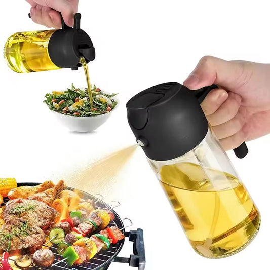 2-in-1 Oil Dispenser and Sprayer – Precision Control for Cooking and Grilling