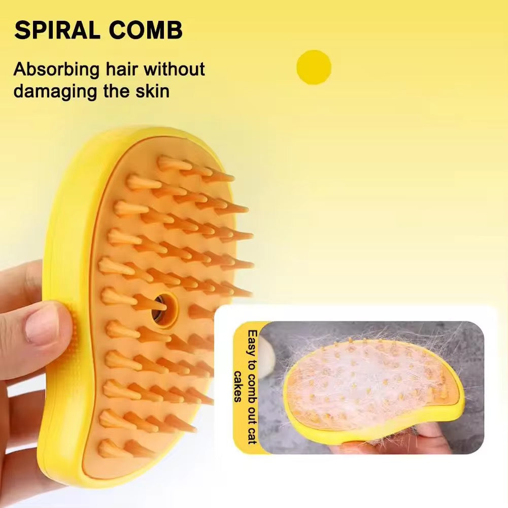 2-in-1 Pet Steam Brush & Massager