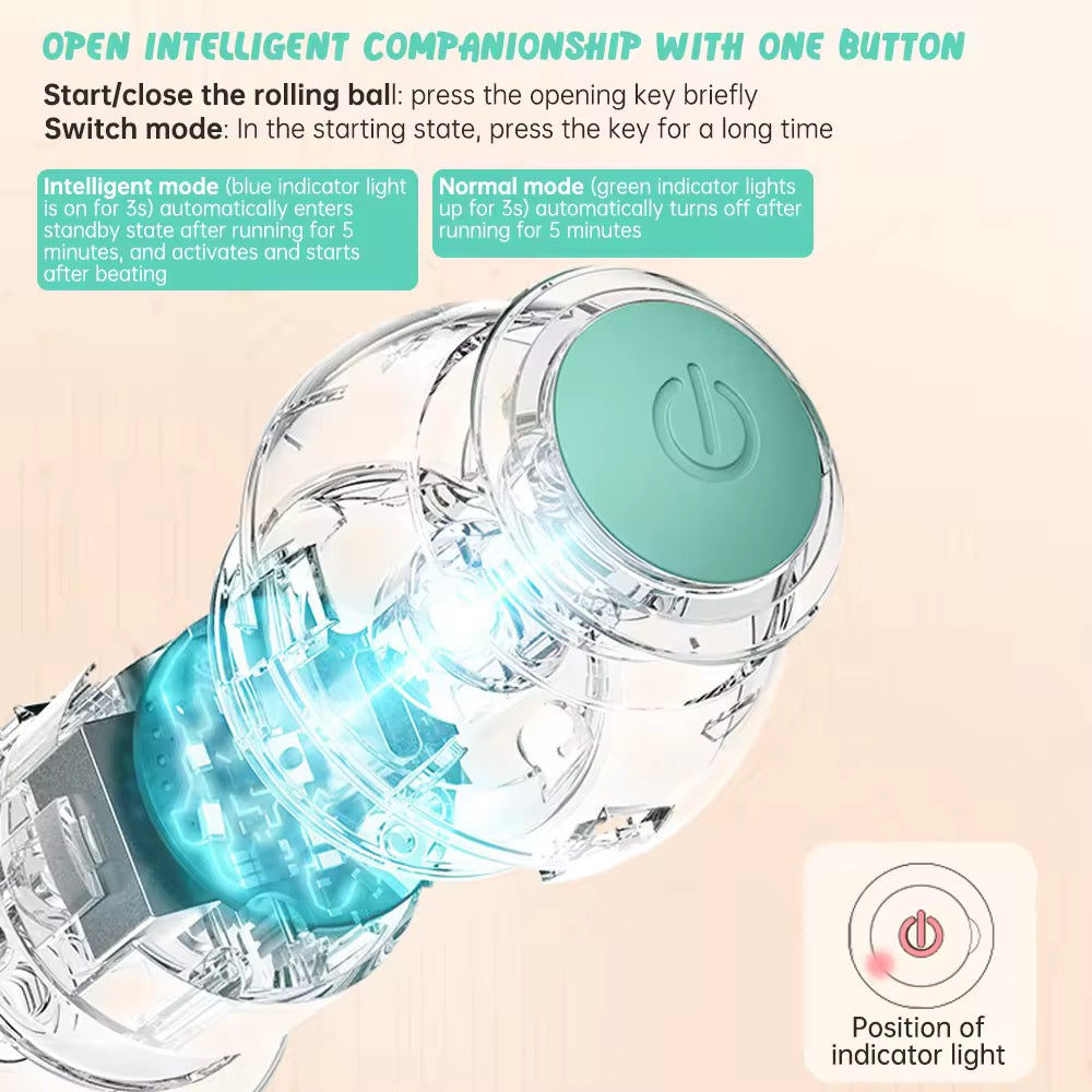 Rechargeable Smart Cat Toy Ball – Interactive Rotating Pet Chaser