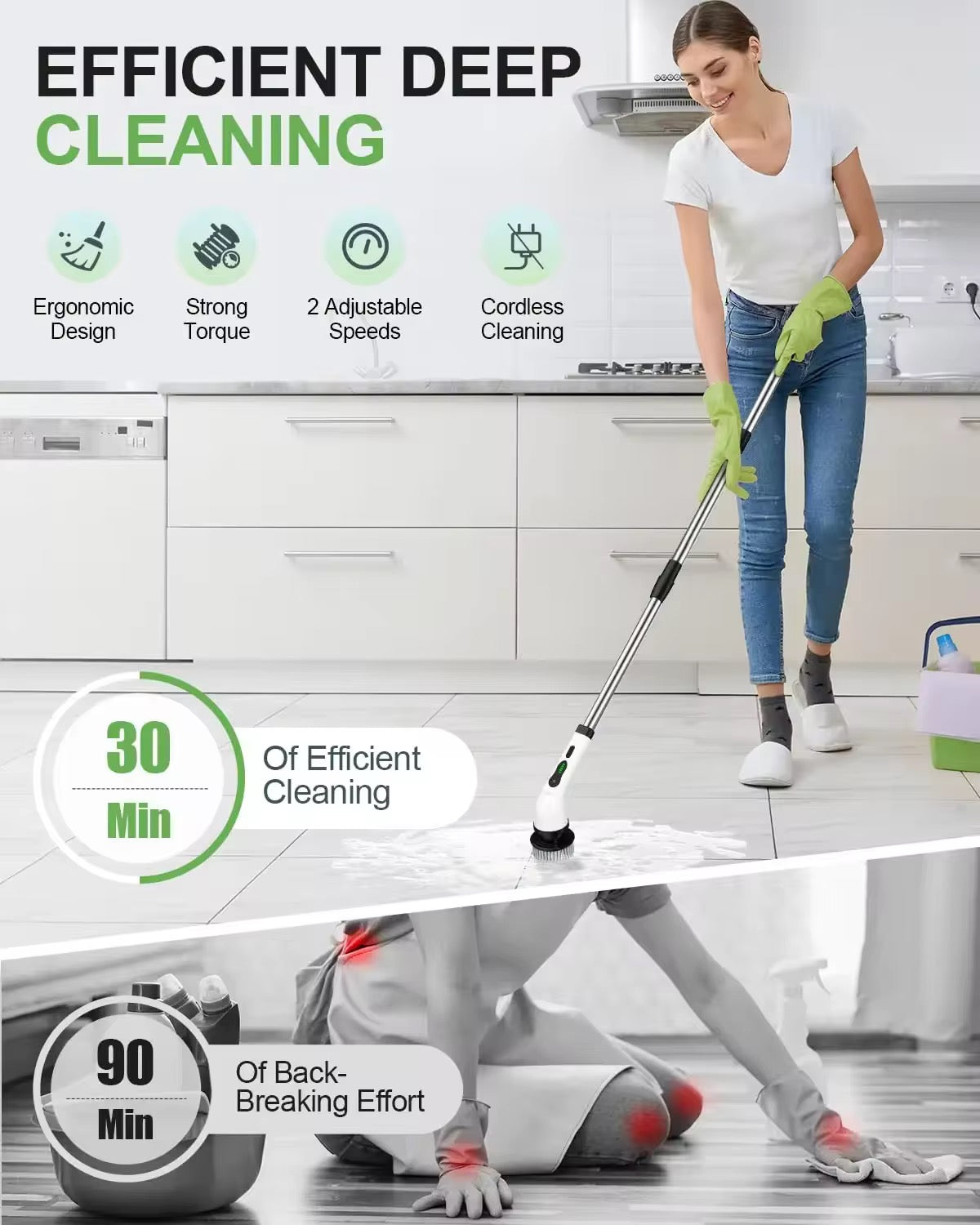 9-in-1 Electric Cleaning Brush – All-in-One Power Scrubber for Effortless Cleaning
