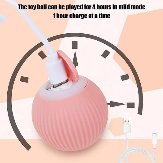 Rechargeable Smart Cat Toy Ball – Interactive Rotating Pet Chaser