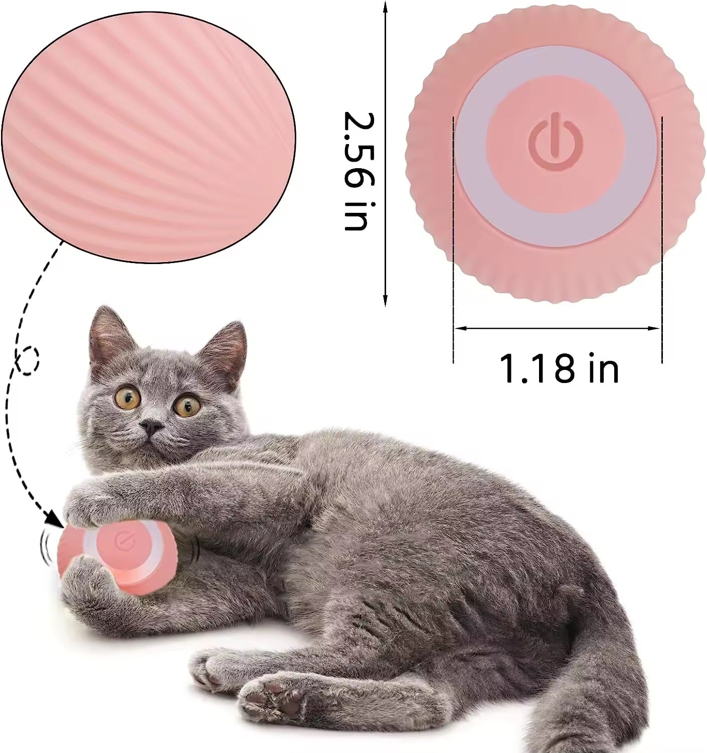 Rechargeable Smart Cat Toy Ball – Interactive Rotating Pet Chaser