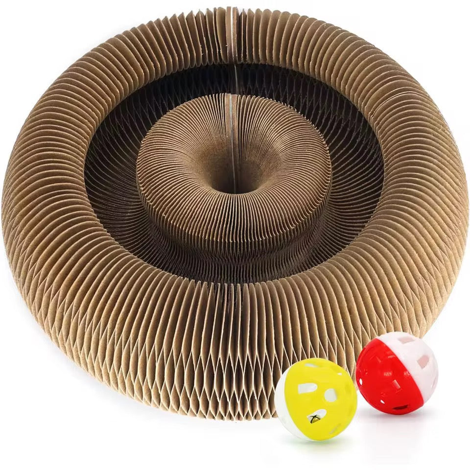 Foldable Magical Cat Scratch Toy – Shape-Shifting Fun for Your Feline! 🐱✨