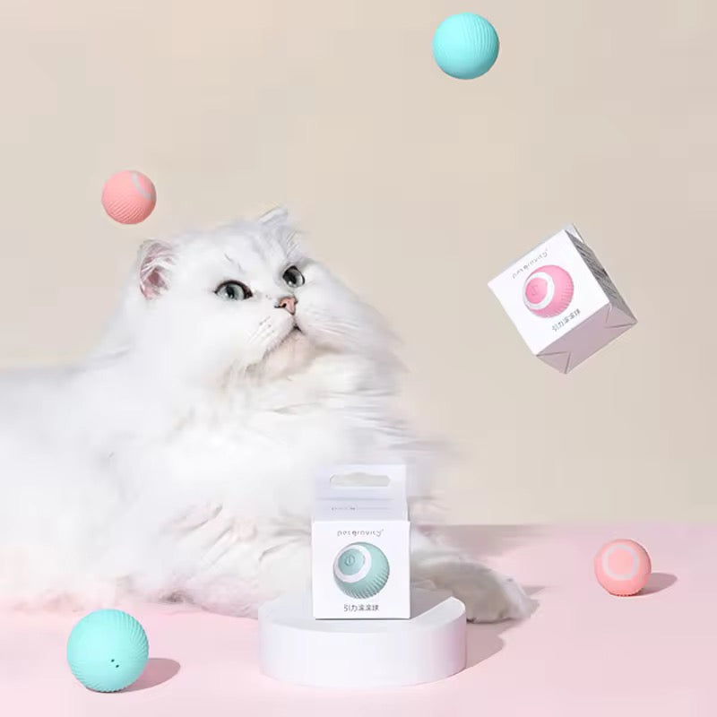 Rechargeable Smart Cat Toy Ball – Interactive Rotating Pet Chaser