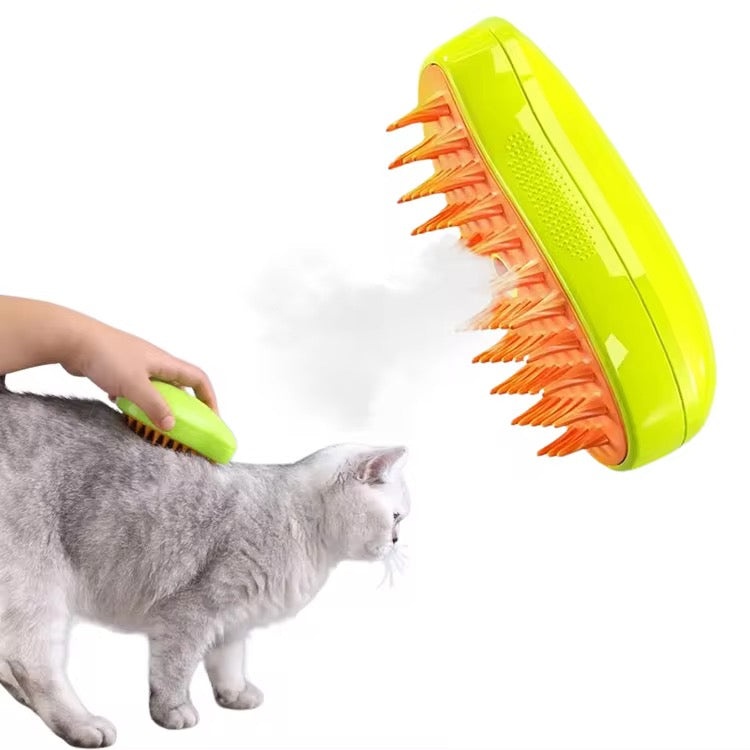 2-in-1 Pet Steam Brush & Massager