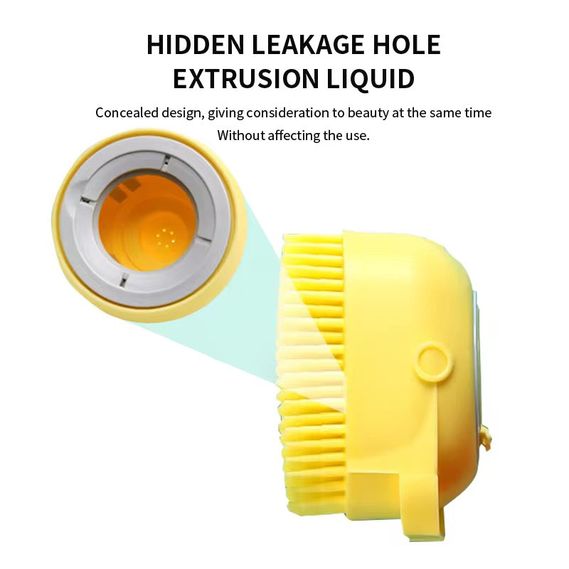 2-in-1 Silicone Pet Bath Brush & Shampoo Dispenser