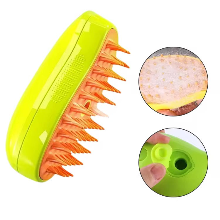 2-in-1 Pet Steam Brush & Massager
