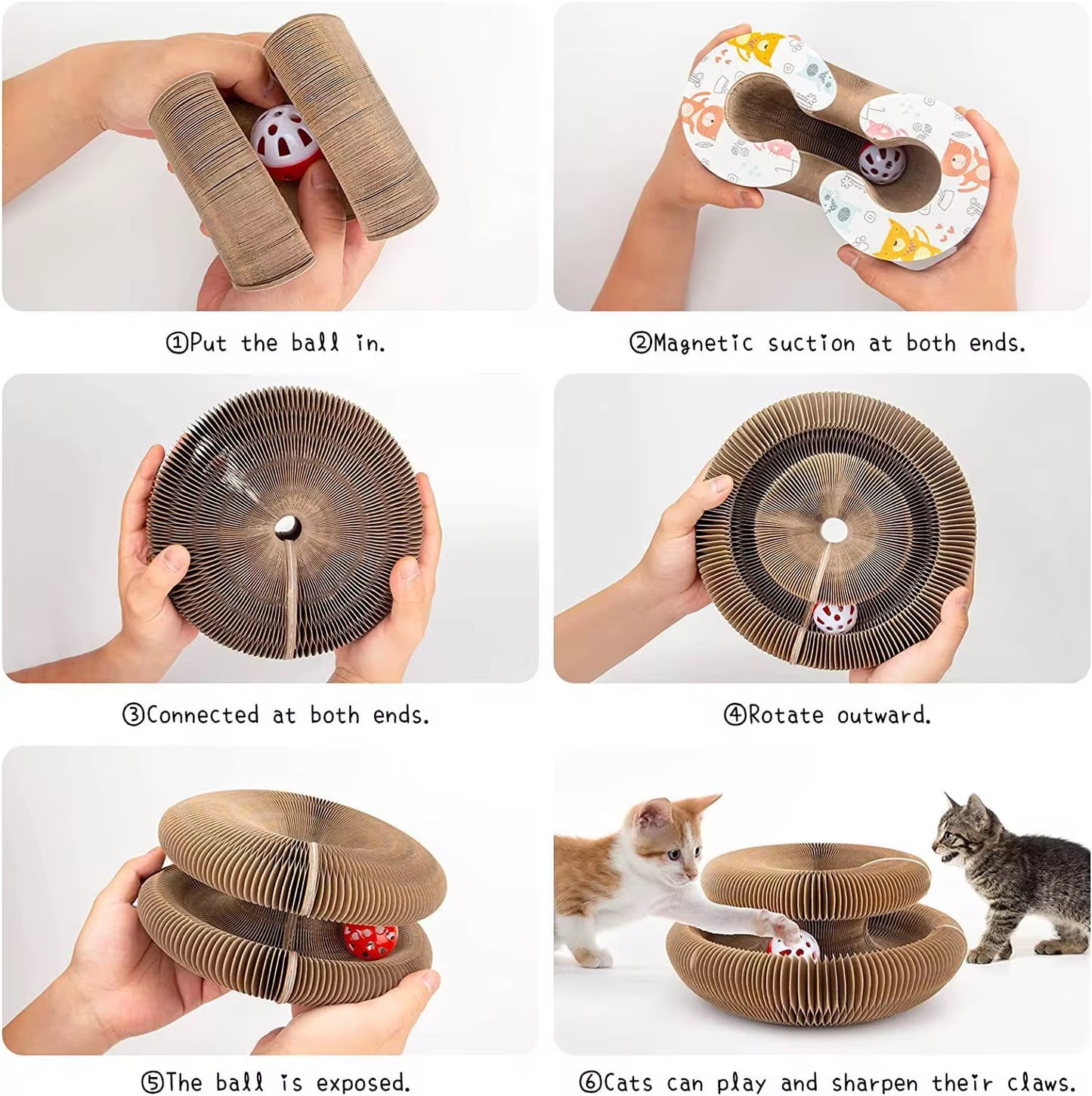 Foldable Magical Cat Scratch Toy – Shape-Shifting Fun for Your Feline! 🐱✨