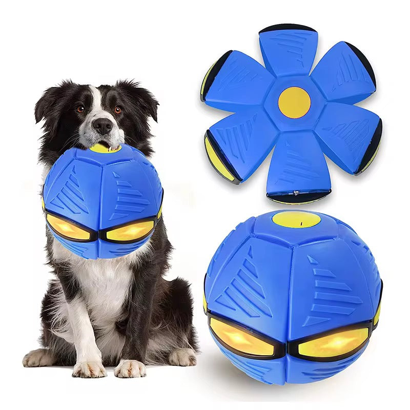 Magic Flying Saucer Ball – 2-in-1 Transforming Dog Toy