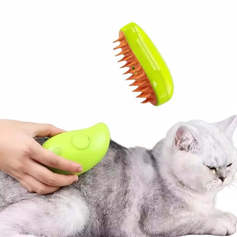 2-in-1 Pet Steam Brush & Massager