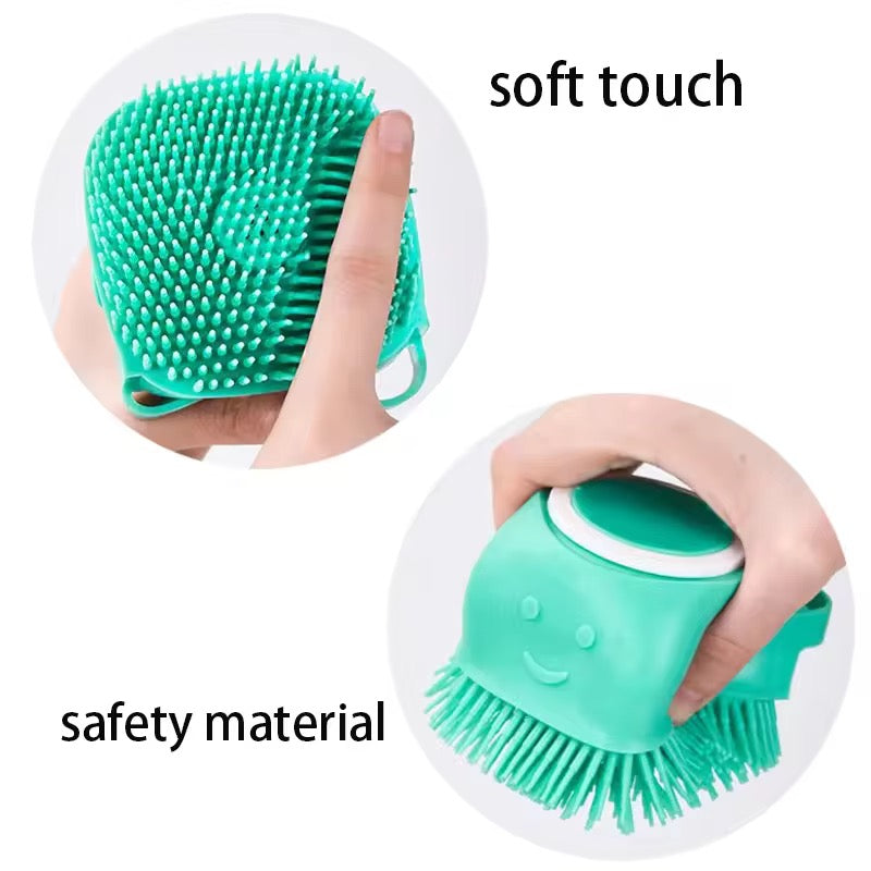 2-in-1 Silicone Pet Bath Brush & Shampoo Dispenser