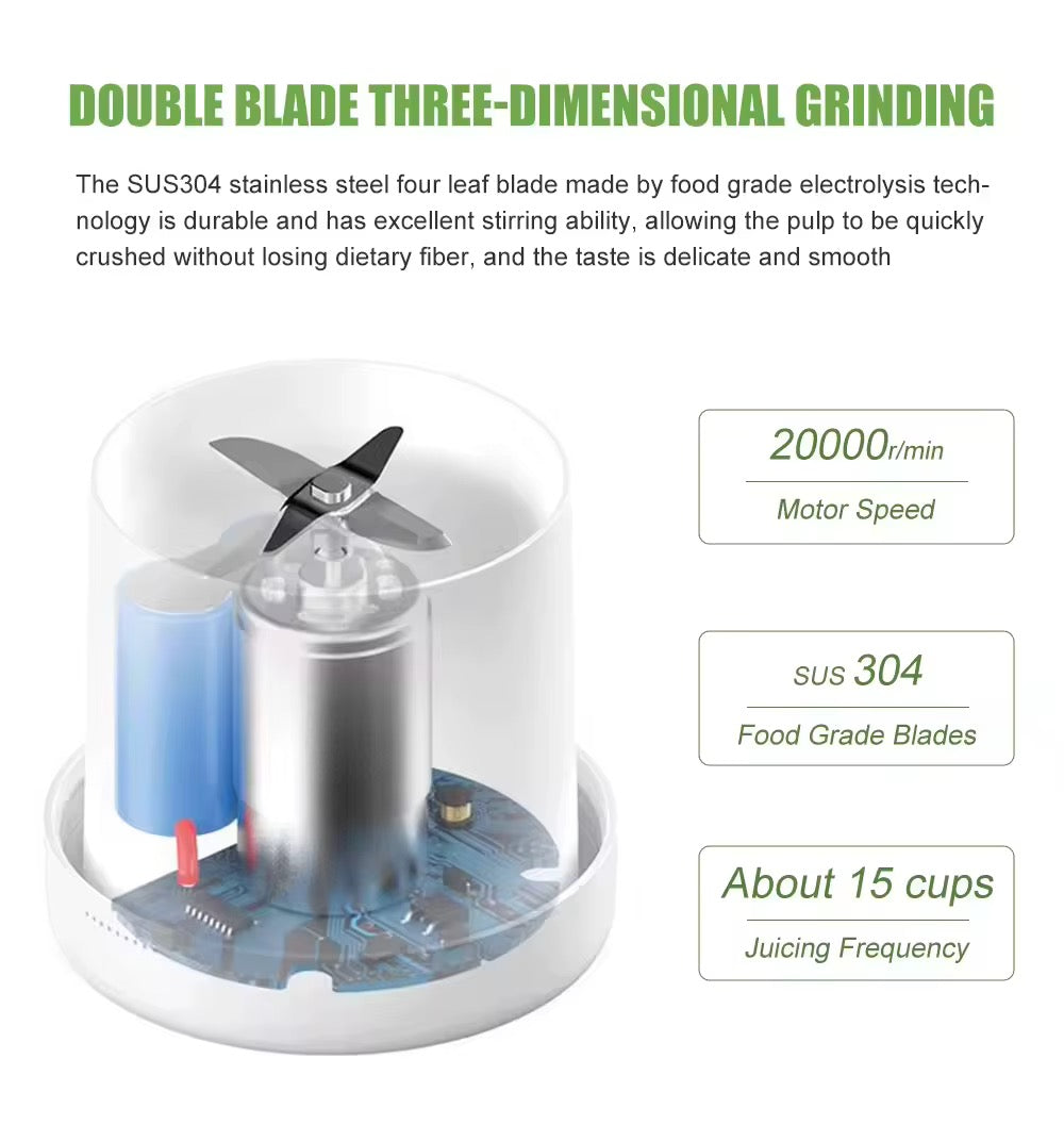 Fresh Juice Portable Mini Blender (380ml)