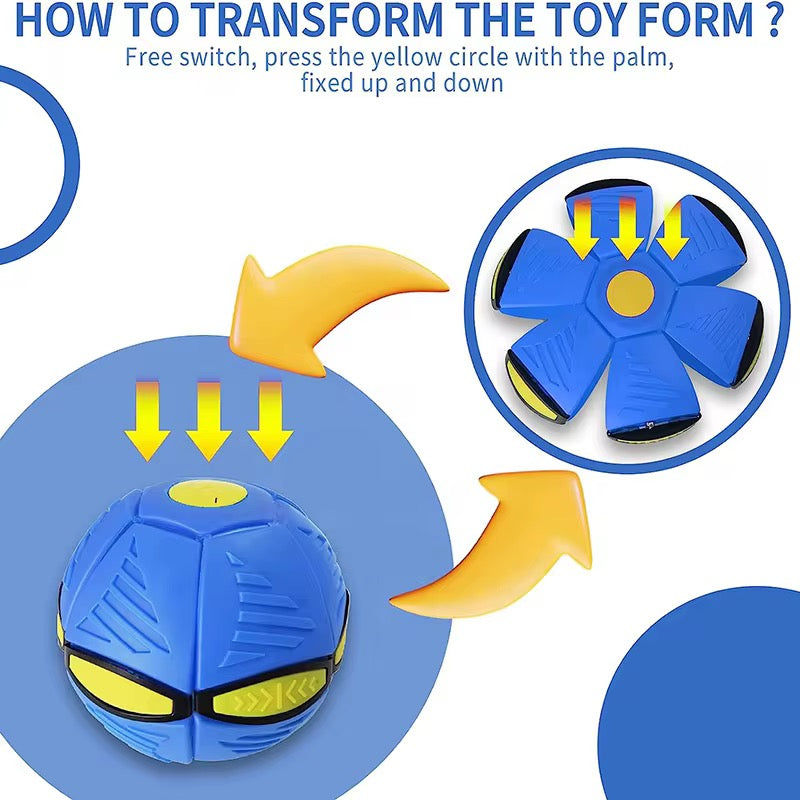 Magic Flying Saucer Ball – 2-in-1 Transforming Dog Toy